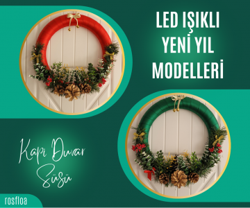 Özel Tasarım Kapı Süsleri (3 Mod Led Yılbaşı Model)