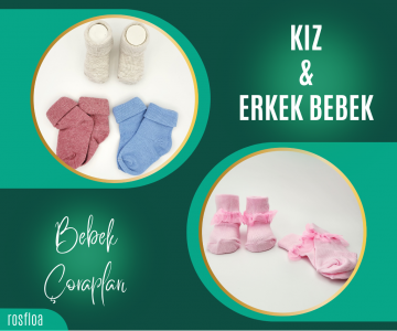 Pamuklu Bebek Çorabı 0-6 / 6-12 Ay / 1 Yaş 